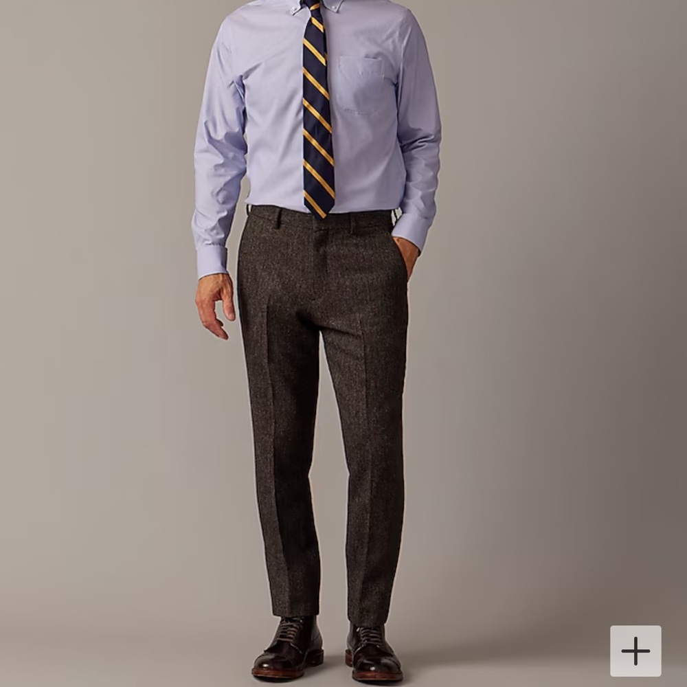 J Crew Ludlow Slim-fit suit pant in English wool tweed